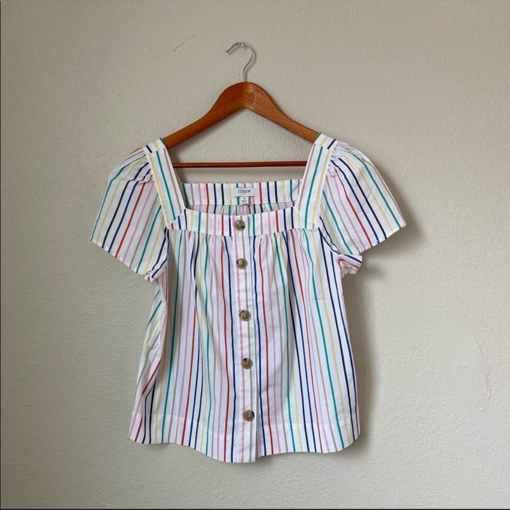 J. Crew Rainbow Striped Shirt NWT